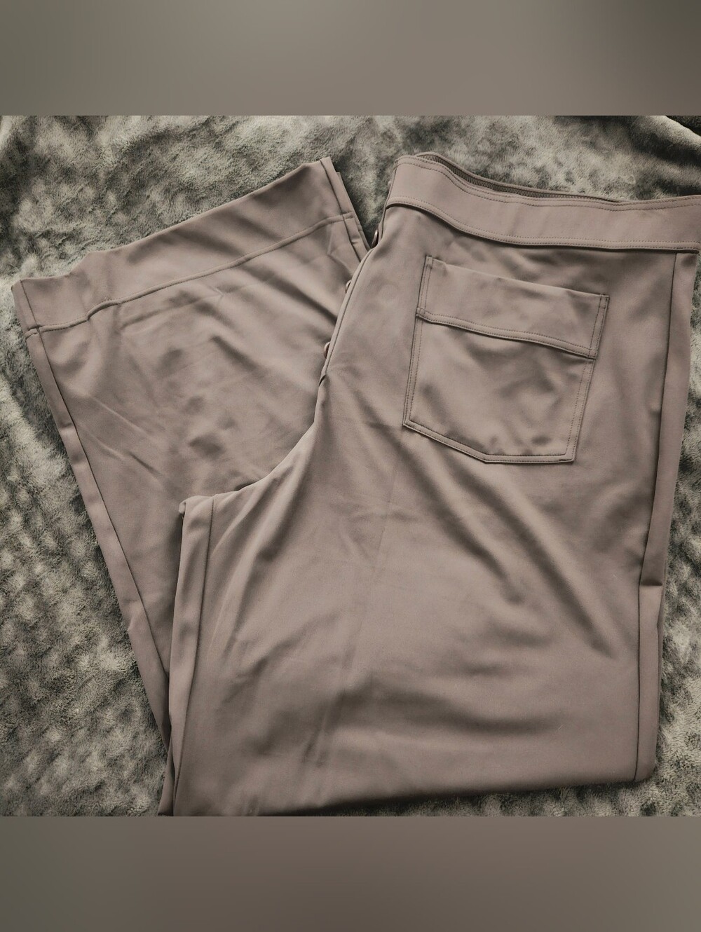 Halara Women's Grey Button Front Straight Leg Dress Pants